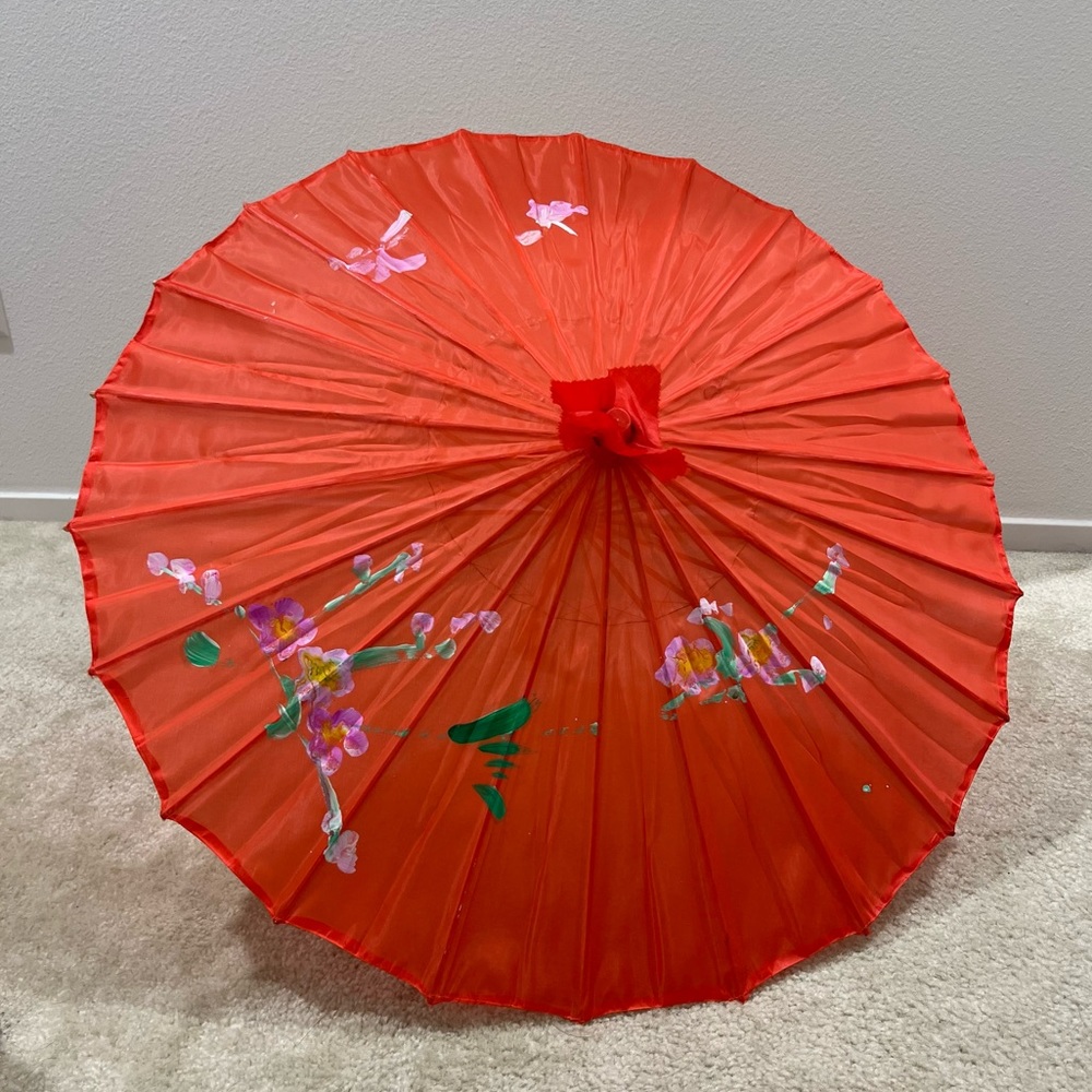 Free w Purchase - Red Flower Parasol